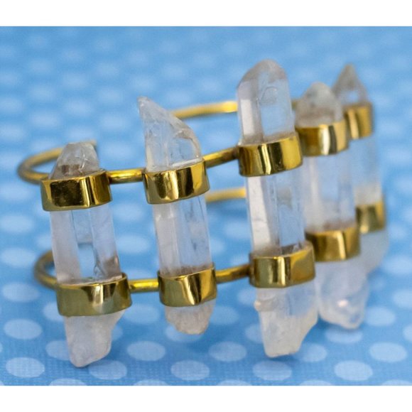 7 inch, Vintage Elegant Crystal Cuff Bracelet - BX9 - Picture 2 of 4